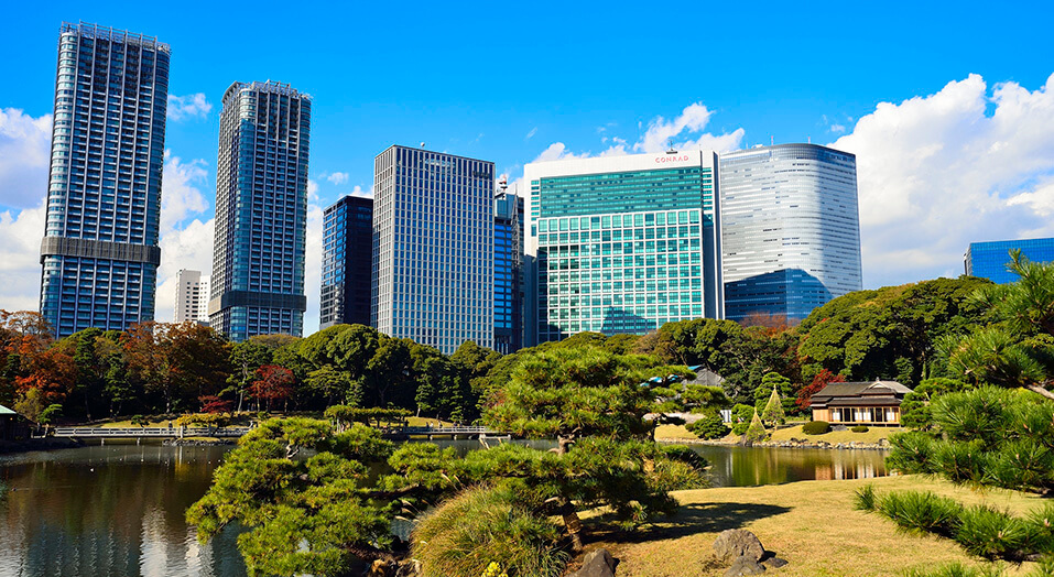 東京都の大庭園「浜離宮」