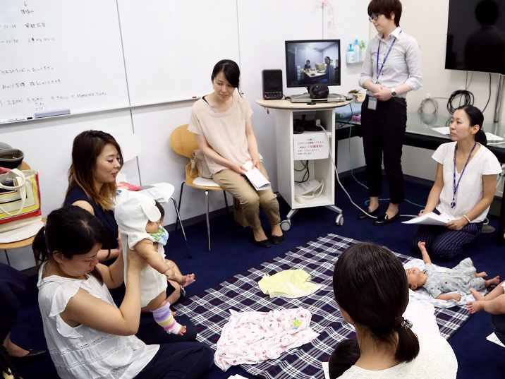 Mothers on maternity leave gathering and catching up.